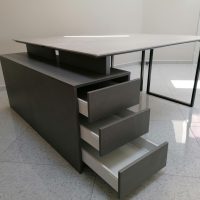 Betonszürke íróasztal (Nagy)